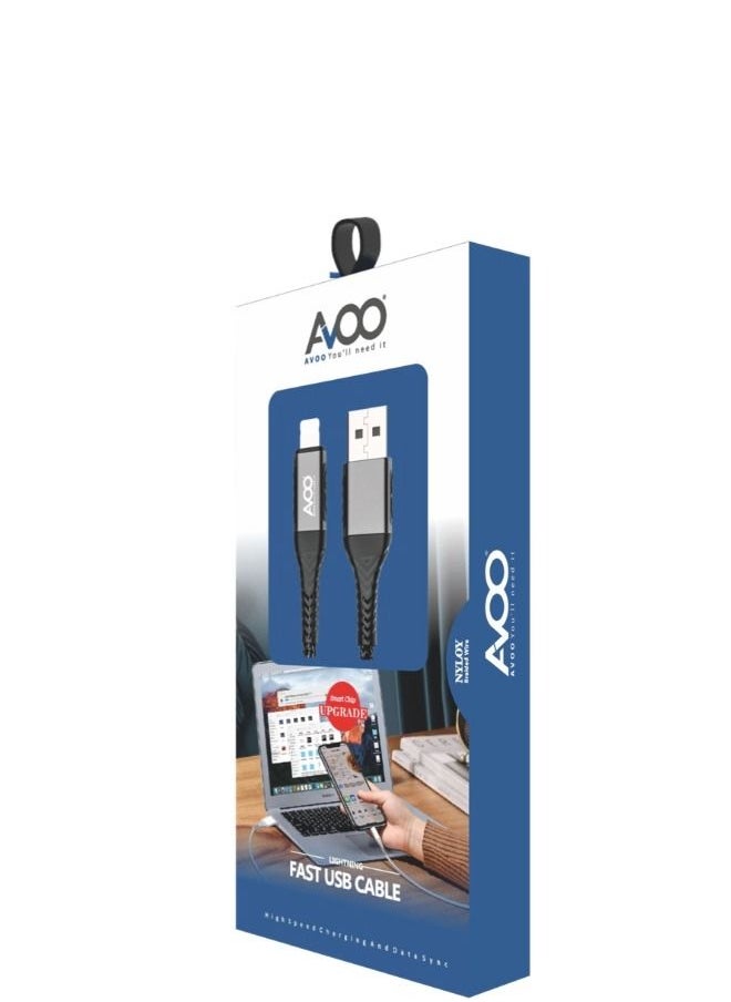 AVOO - Avoo Lightning to USB Cable (1 m) iPhone 14 Pro Max - Image 1
