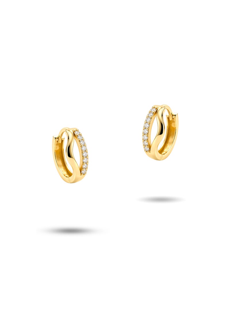 18K Pure Gold Women’s Earrings – Elegant Lightweight - 4.04 Gram