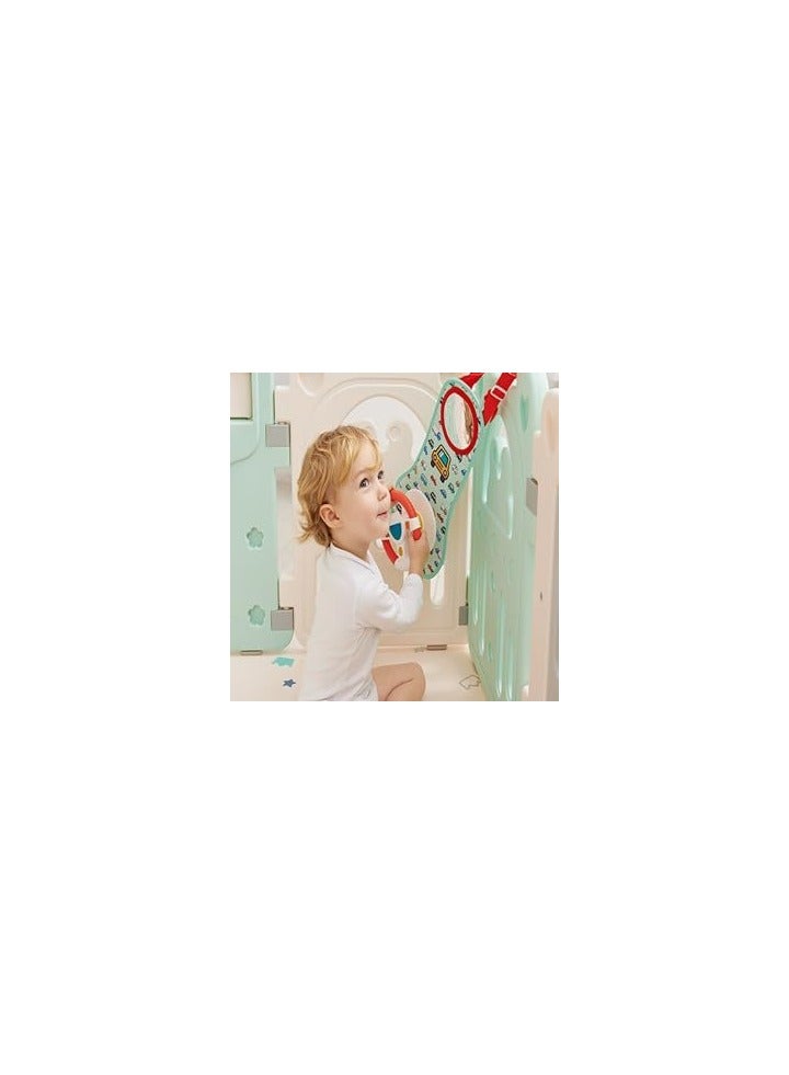 Soofam Baby Car Seat Toys for Infants with Mirror, Carseat Toys Steering Wheel with Music Lights and Driving Sounds, Travel Car Seat Toy for Infants Babies 6 to 12 Months - Image 4