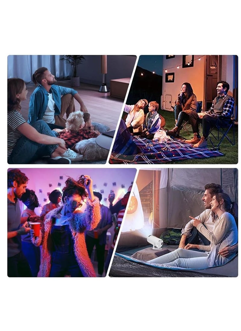 SMARTX - HY300 Smart Mini Projector With 2 Game Consoles, Auto Keystone Correction, 4K 1080P Support Portable Projector, 150 ANSI 2.4/5G WiFi, Android 12.0, 130 Inch Screen Best For Home, outdoor Theater Video Projector - Image 1