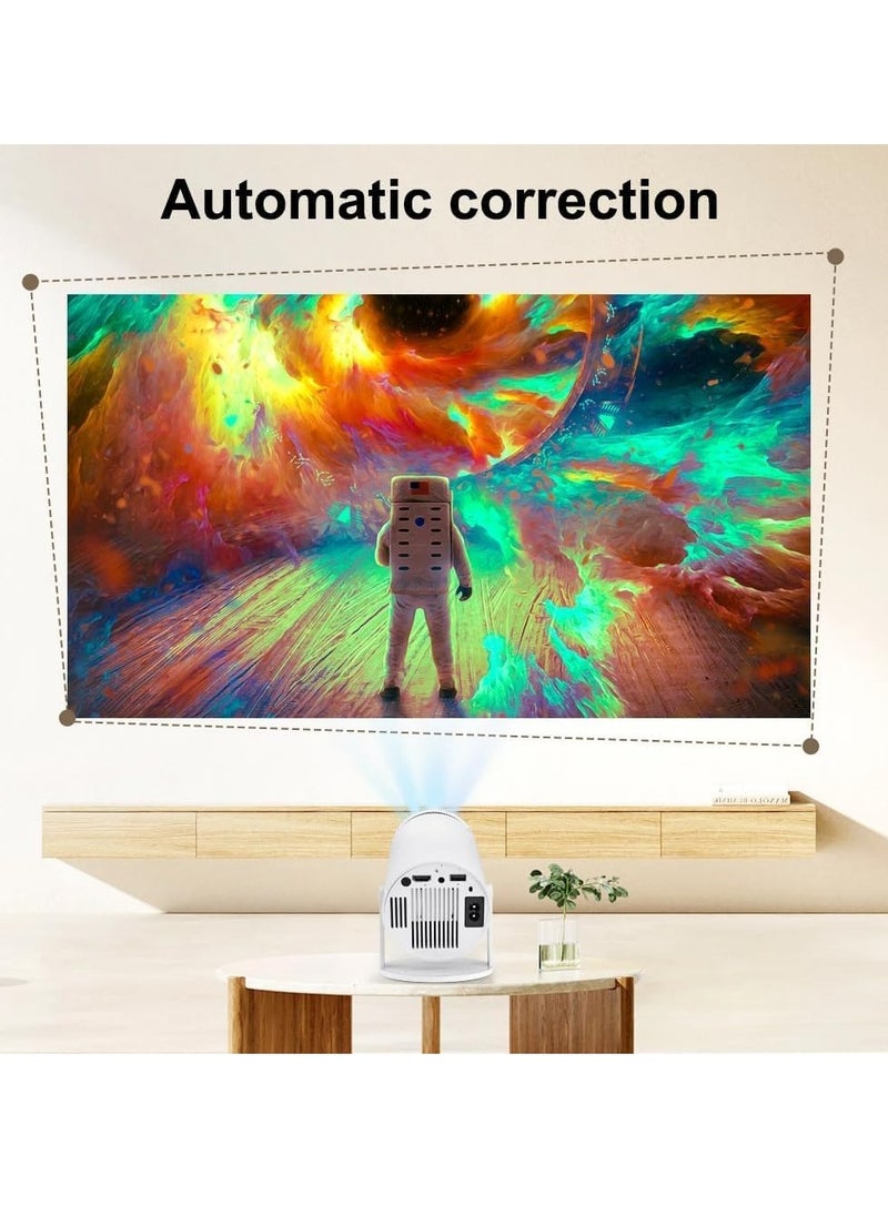 SMARTX - HY300 Smart Mini Projector With 2 Game Consoles, Auto Keystone Correction, 4K 1080P Support Portable Projector, 150 ANSI 2.4/5G WiFi, Android 12.0, 130 Inch Screen Best For Home, outdoor Theater Video Projector - Image 1