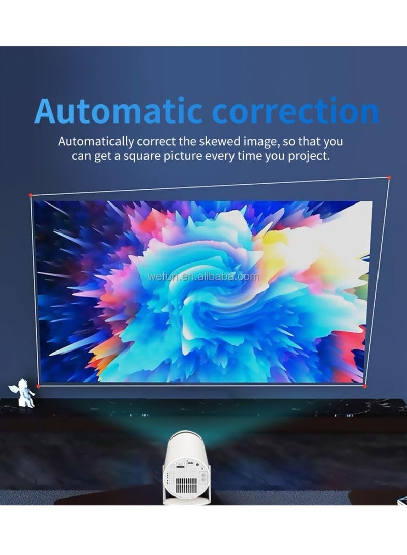 SMARTX HY300 Smart Mini Projector With 2 Game Consoles, Auto Keystone Correction, 4K Portable Projector, 150 ANSI 2.4/5G WiFi, Android 12.0, 130 Inch Screen Best For Home, outdoor Theater Video Projector - Image 2