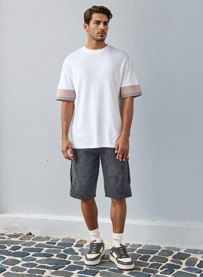 Lee Cooper Logo Embroidered T-shirt with Crew Neck - Image 2