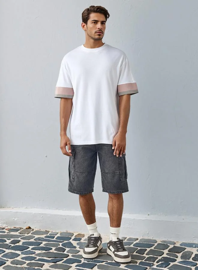 لي كوبر تيشيرت لي كوبر برقبة دائرية مطرز بشعار