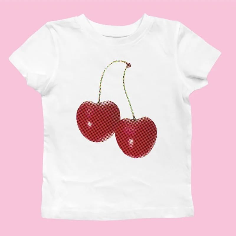 XPONNI Baby Tees Y2k Shirt 2000s Fashion Cute Shirts 90s Outfit Woman Graphic Tees Y2k Vintage Clothes (Style06,S,Small) - Image 2