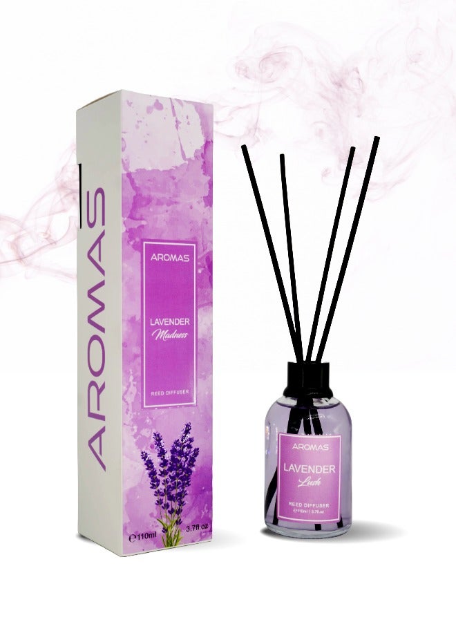 Aromas Lavender Reed Diffuser, 110ml, Purple - Image 1