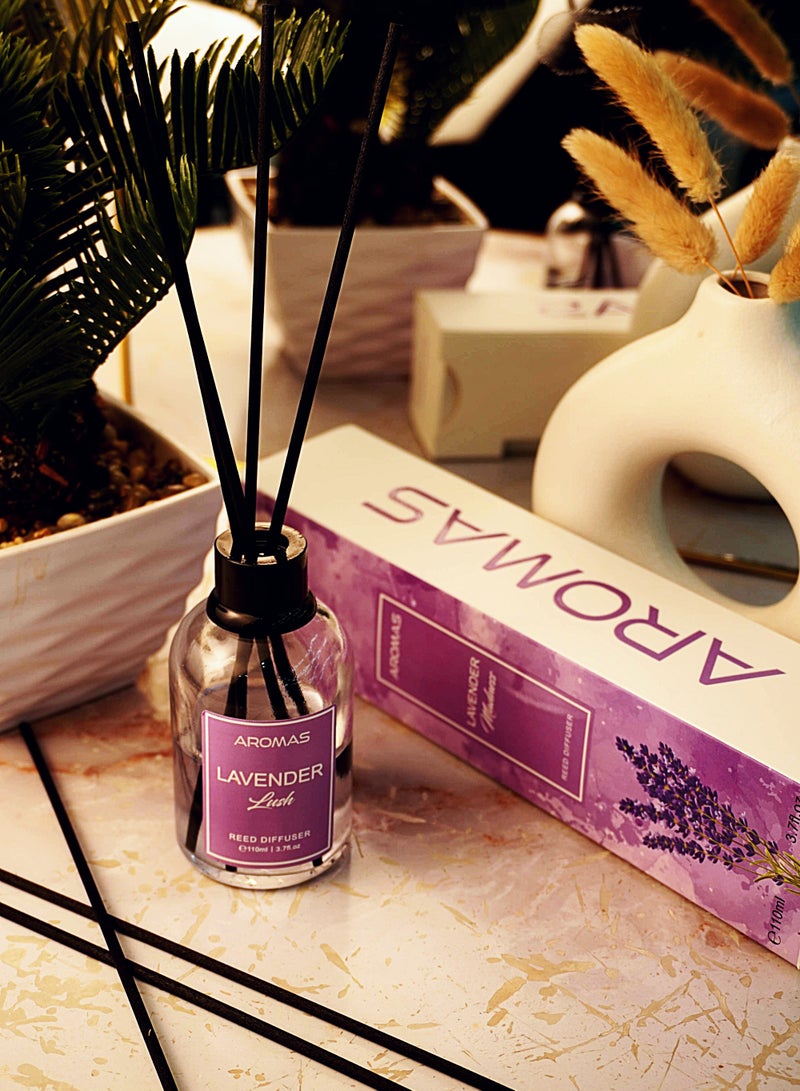 Aromas Lavender Reed Diffuser, 110ml, Purple - Image 2