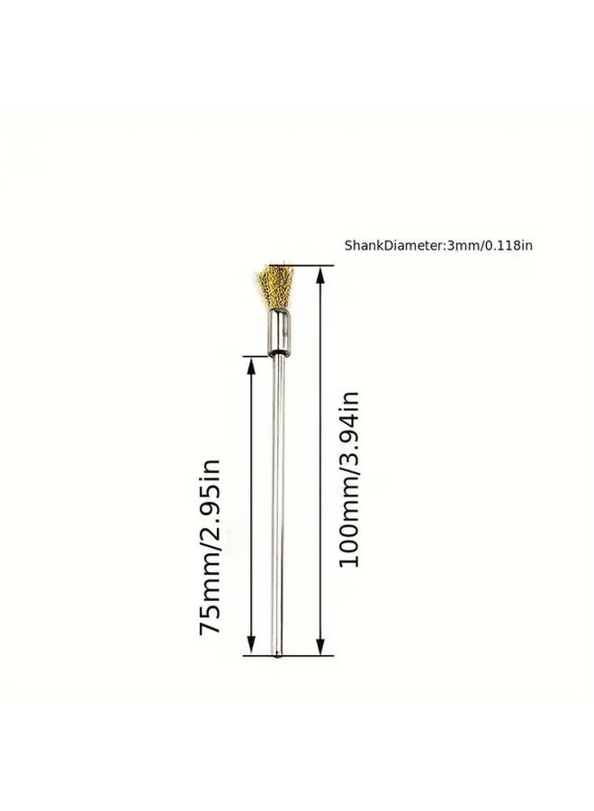 10pcs Extended Steel Wire Brushes And 10pcs Copper Wire Brushes For Rust Removal Polishing - Image 3