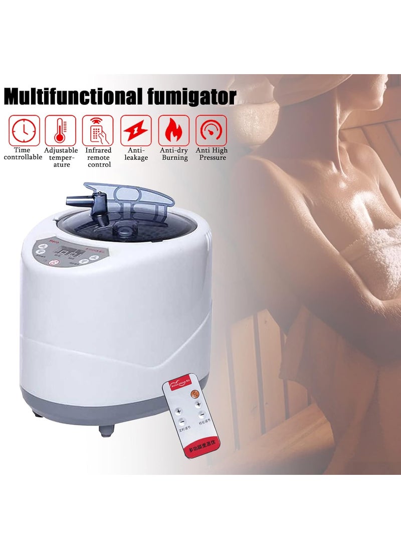 HUATOL - HUATOL Sauna Steamer Pot 2L Home SPA Fumigation Steam Machine with Remote Control Portable Steam Generator Spa Machine for Body Detox - Image 1