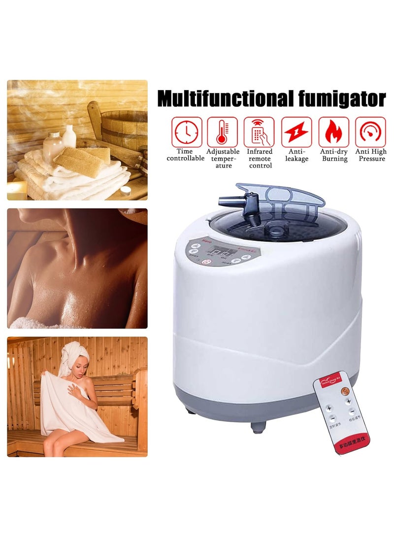 HUATOL - HUATOL Sauna Steamer Pot 2L Home SPA Fumigation Steam Machine with Remote Control Portable Steam Generator Spa Machine for Body Detox - Image 1