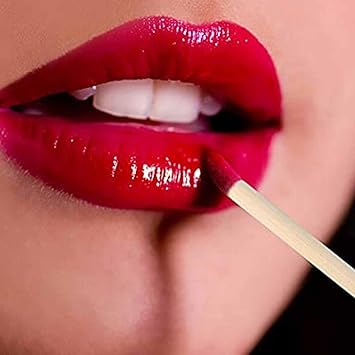50 قطعة فرش شفاه disposable بمقبض خشبي لمستحضرات التجميل لتطبيق أحمر الشفاه وفرش لمعان الشفاه لتطبيق تمديد الشفاه - Image 5