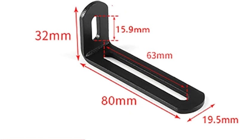 Bed Rail Brackets 6pcs Stainless Steel Adjustable Angle Code Long Hole Activity Furniture Fixer L-Shaped Shelf Bracket Connector(32*80mm) - Image 2