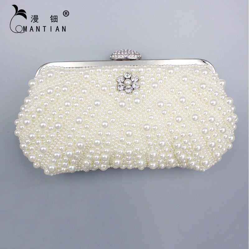 Evening Bag Manufacturers 2023 New Handmade Pearl Bag Shoulder Diagonal Evening Bag - Image 2