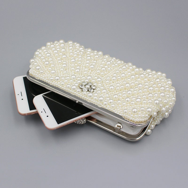 Evening Bag Manufacturers 2023 New Handmade Pearl Bag Shoulder Diagonal Evening Bag - Image 5