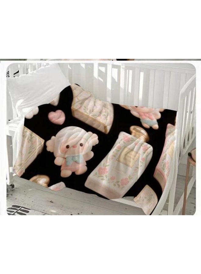 general Baby and children's cartoon flannel thin blanket (warm and comfortable, suitable for sleep, game use) 70cm*100cm - Image 2