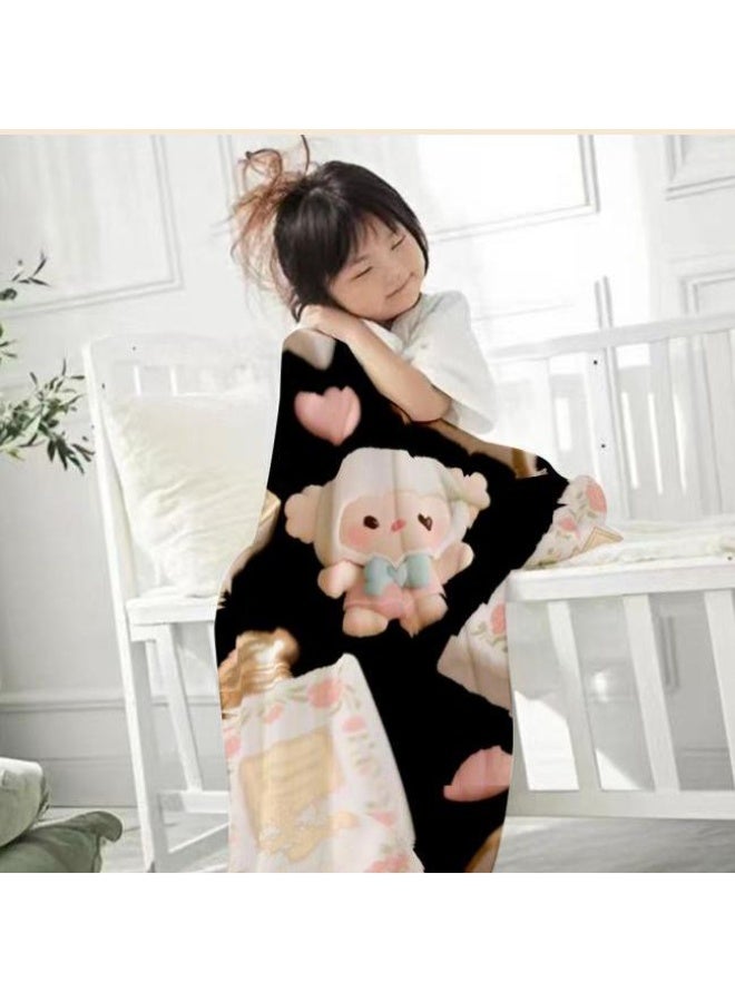 general Baby and children's cartoon flannel thin blanket (warm and comfortable, suitable for sleep, game use) 70cm*100cm - Image 1