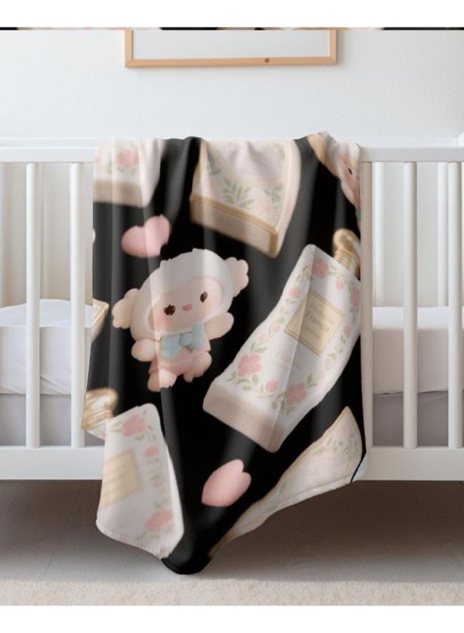 general Baby and children's cartoon flannel thin blanket (warm and comfortable, suitable for sleep, game use) 70cm*100cm - Image 3