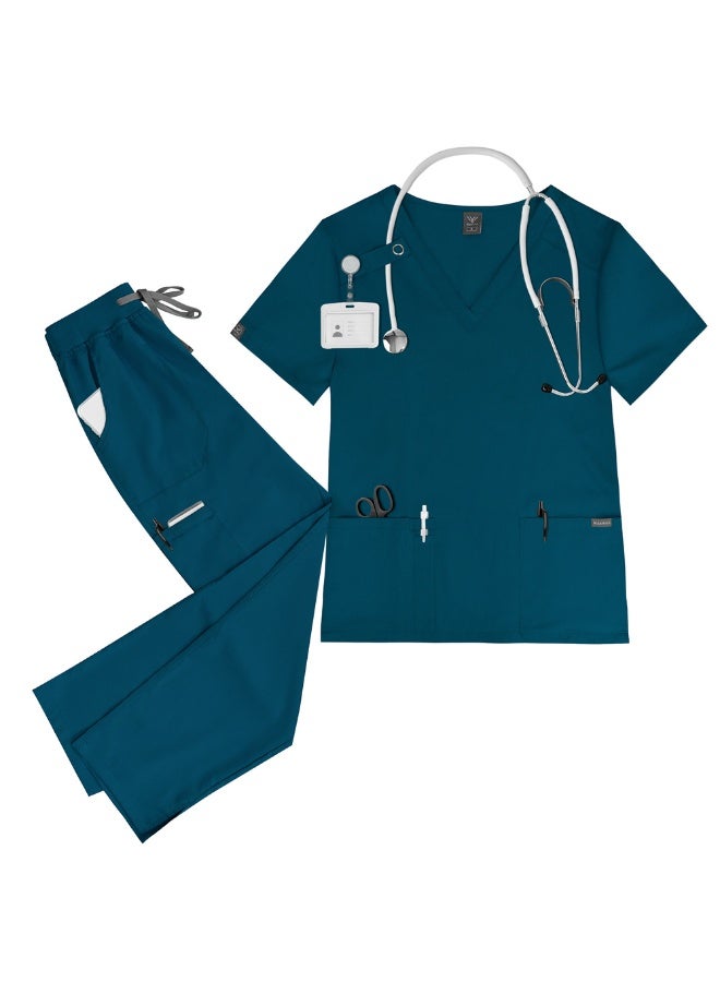 NIBEMINENT Hospital Accessories Beauty Costume High-Quality Scrubs Women Surgical Scrubs Set Clinical Scrubs Set - Image 1