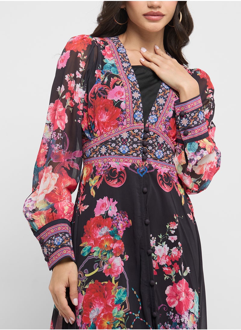 ELLA Floral Print Dress  - Image 3