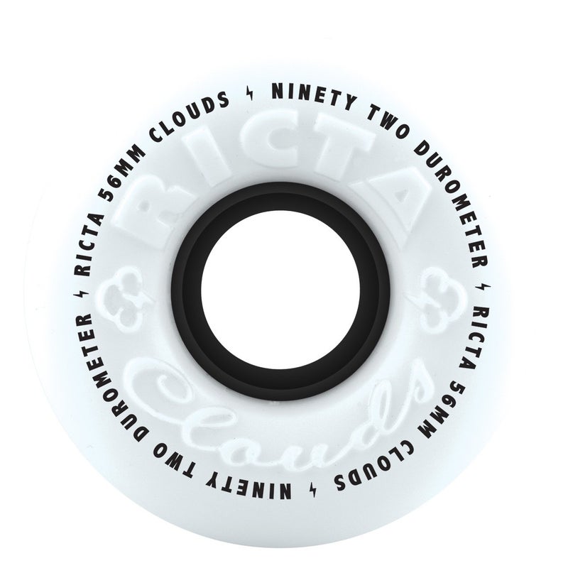 RICTA WHEEL DYNAMICS Ricta 56mm Clouds Black 92a Skateboard Wheels - Image 1
