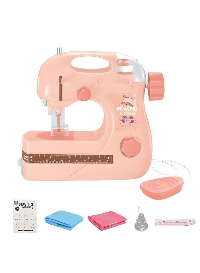 PYEBE Portable Mini Sewing Machine with Light,DIY Sewing Kit Set,Portable Multi-Purpose Crafting Mending Machine Toy,Pretend Toy for Kids - Image 1
