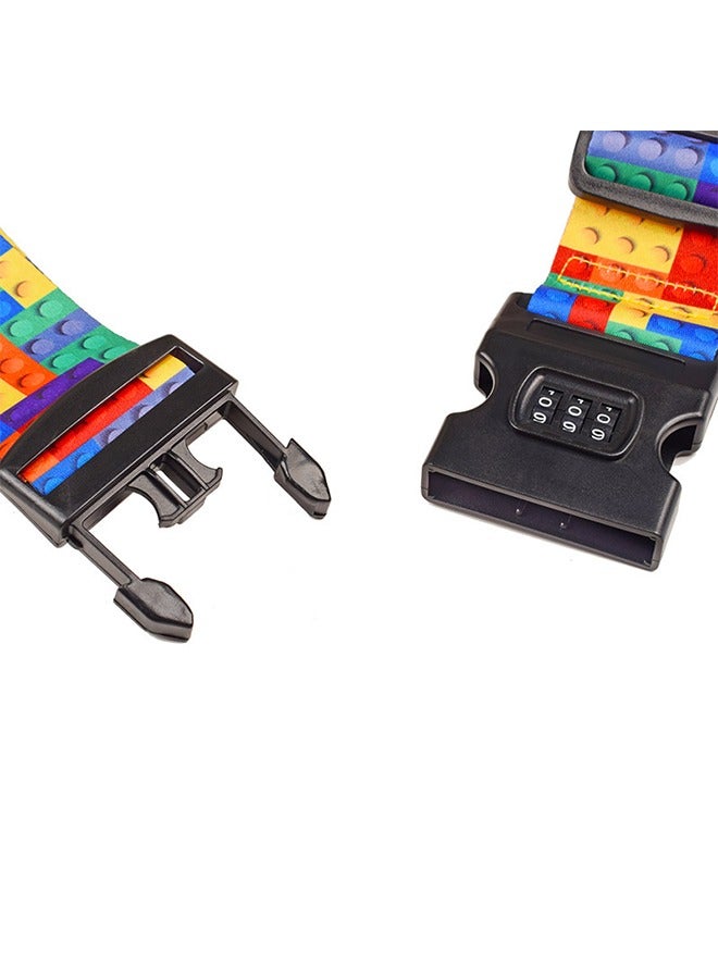 Bincoo Luggage Straps Set Adjustable Suitcase Belts Silicone Luggage Tags for Luggage Suitcase Travel AccessoriesPersonalized Travel Belt Luggage Tie Carry On Bag Adjustable Nylon Straps with Clips Colorful ﻿ - Image 3