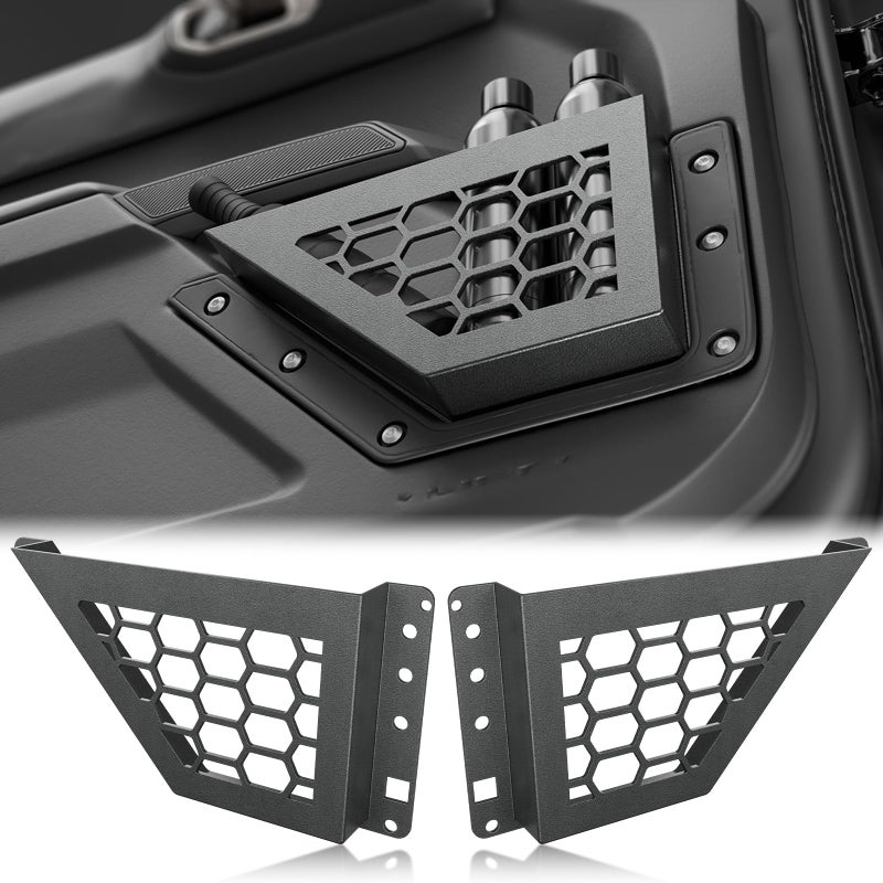 EYOUHZ for Bronco Front Door Storage Pockets Box Compatible with 2021 2022 2023 2024 2025 2026 Ford Bronco, Side Door Organizer Interior Storage Expansion Molle Panels Cup Holder Accessories(2 PCS) - Image 1