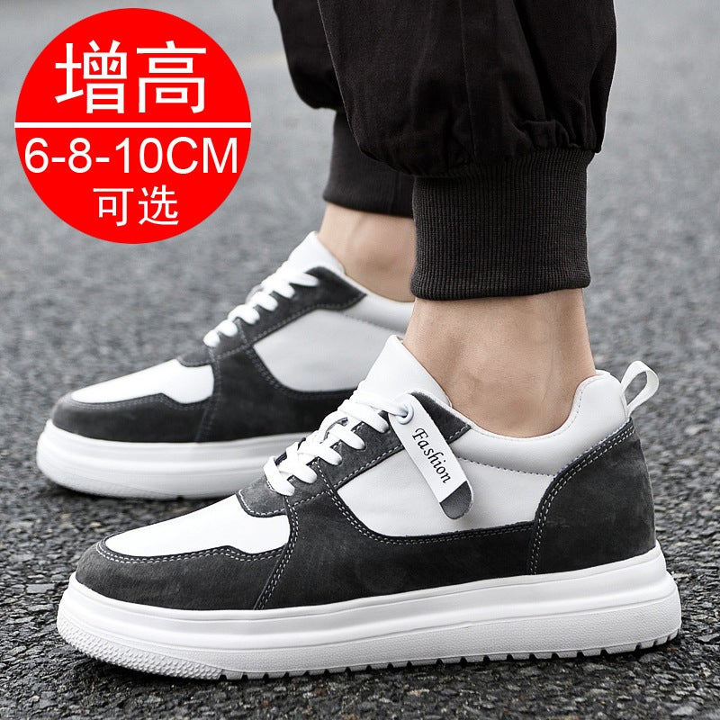 2022 Spring and Summer New Inner Height Increasing Men''s Shoes Casual Sports Skate Shoes Korean Trend Invisible Height Increasing Shoes for Men 10cm - Image 3