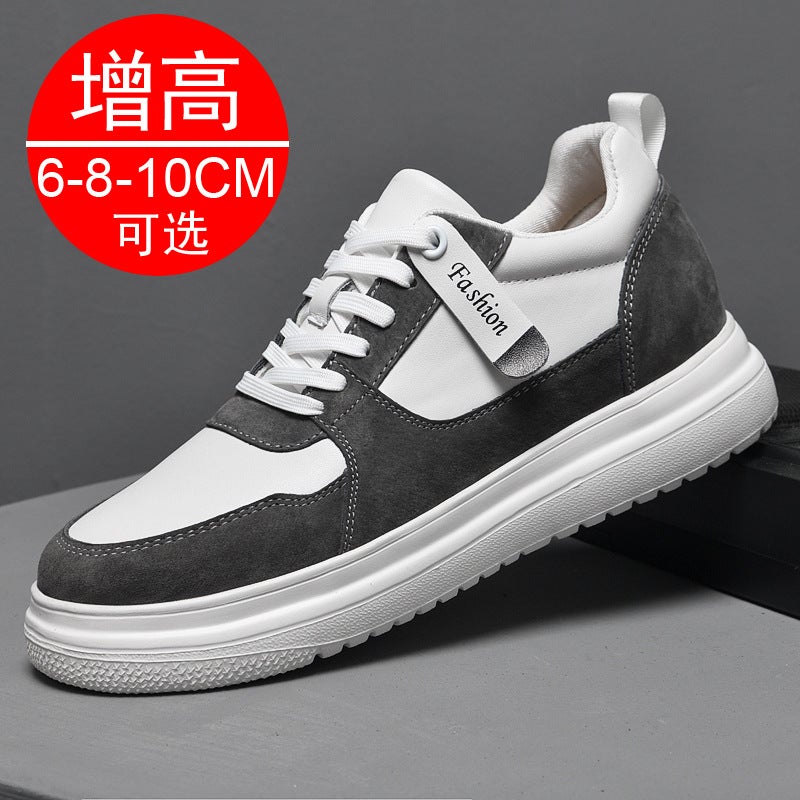 2022 Spring and Summer New Inner Height Increasing Men''s Shoes Casual Sports Skate Shoes Korean Trend Invisible Height Increasing Shoes for Men 10cm - Image 2