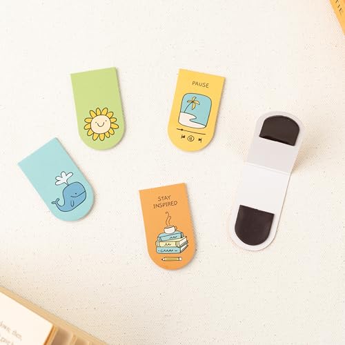 The Journal Lab Set of 4 Magnetic Bookmarks | Magnetic Page Markers| Magnetic Page Clips | Ideal Gift for Book Lover or Planner Enthusiast by The Journal Lab - Image 4