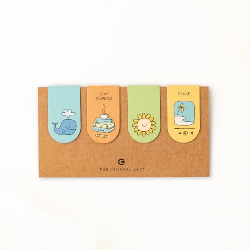 The Journal Lab Set of 4 Magnetic Bookmarks | Magnetic Page Markers| Magnetic Page Clips | Ideal Gift for Book Lover or Planner Enthusiast by The Journal Lab - Image 1