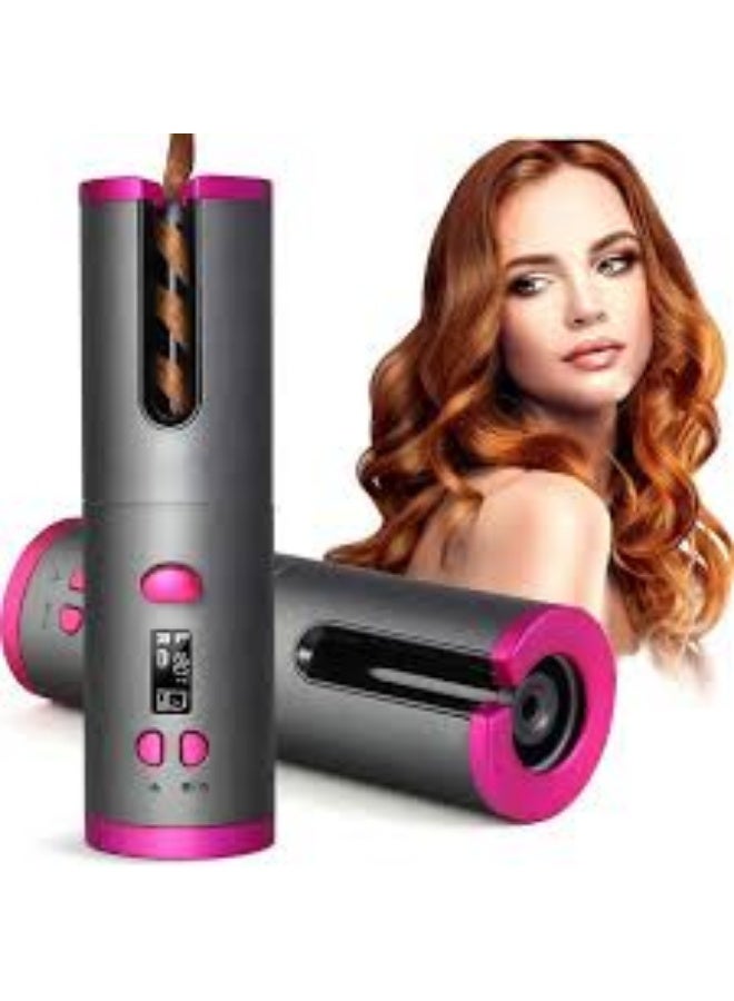 جهاز تجعيد الشعر الأوتوماتيكي اللاسلكي مع شاشة LCD وملحقات - Image 2