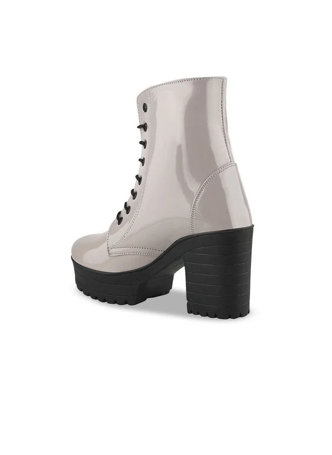 شوتوبيا Stylestry Women Casual Block-Heeled Biker Boots