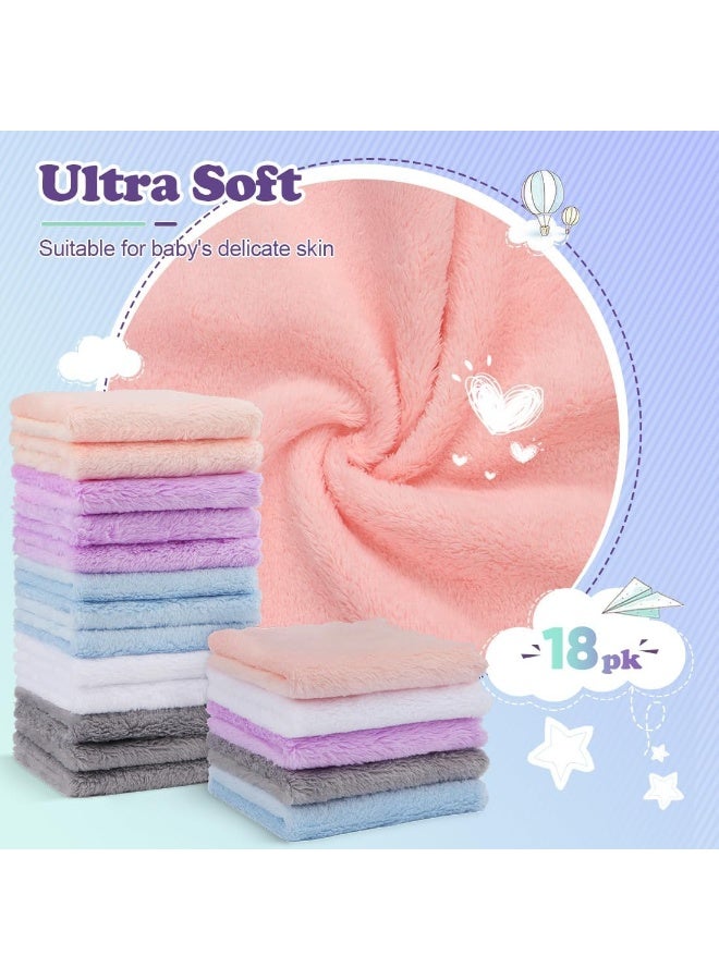 Orighty Baby Washcloths 18-Pack, Premium Microfiber Baby Bath Face Towels, Super Soft and Absorbent Baby Towels for Newborn, Infants and Toddlers, Natural Baby Wipes for Delicate Skin, 9x9 Inch - Image 2