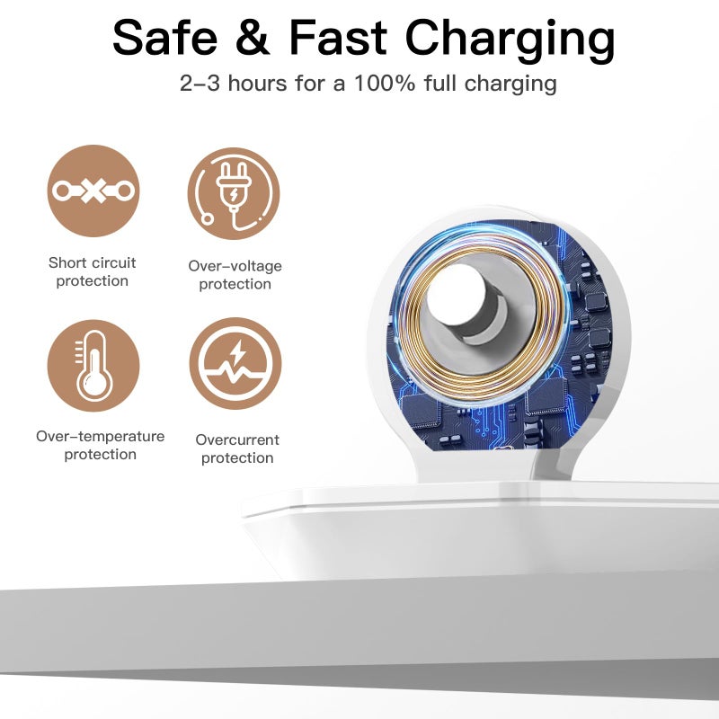 RETHLO Apple Watch Charger Foldable Magnetic Charging Dock, Wireless Fast Watch Charger Stand with Charging Cable, Compatible with Apple Watch 11 10 9 8 7 6 5 4 3 2/Ultra 2 1, Support Nightstand Mode - Image 5