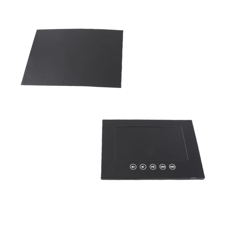 Video Greeting Card Electronic Video Brochure LCD Screen Digital Brochure with 1 Pack Stickers Storage Bag for Product Publicity Black 7 Inch - Image 4
