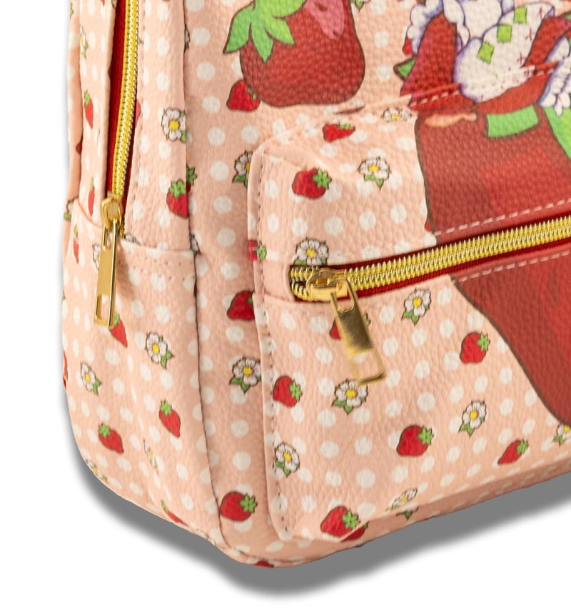 Fast Forward Strawberry Shortcake Mini Backpack for Kids & Adults | 10" PU Leather Backpack Purse | Toddler Travel Bag, Small Bookbag, Lightweight Rucksack for School, Travel, or Everyday Use | Ages 3+ - Image 4