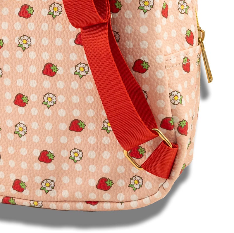 Fast Forward Strawberry Shortcake Mini Backpack for Kids & Adults | 10" PU Leather Backpack Purse | Toddler Travel Bag, Small Bookbag, Lightweight Rucksack for School, Travel, or Everyday Use | Ages 3+ - Image 5