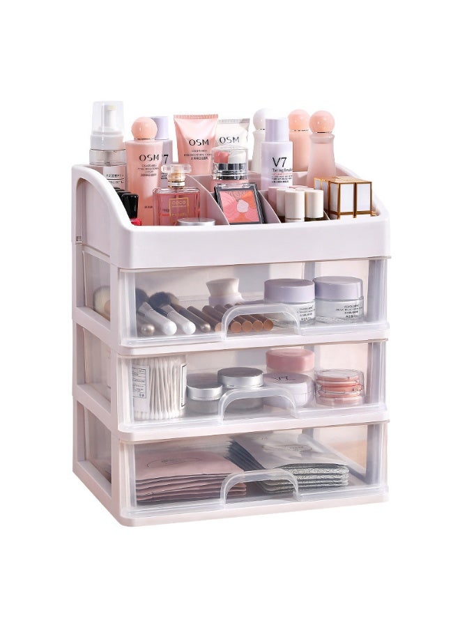 Drawer-type Plastic Storage Box - Desktop Cosmetic Organizer, Jewelry Storage Case, Multi-layer Organizing Container - Image 1