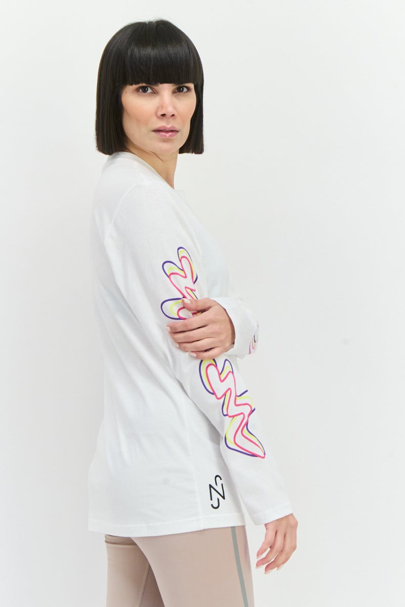 PUMA Women Sportswear Fit Long Sleeves Training T-Shirt, White - Image 2