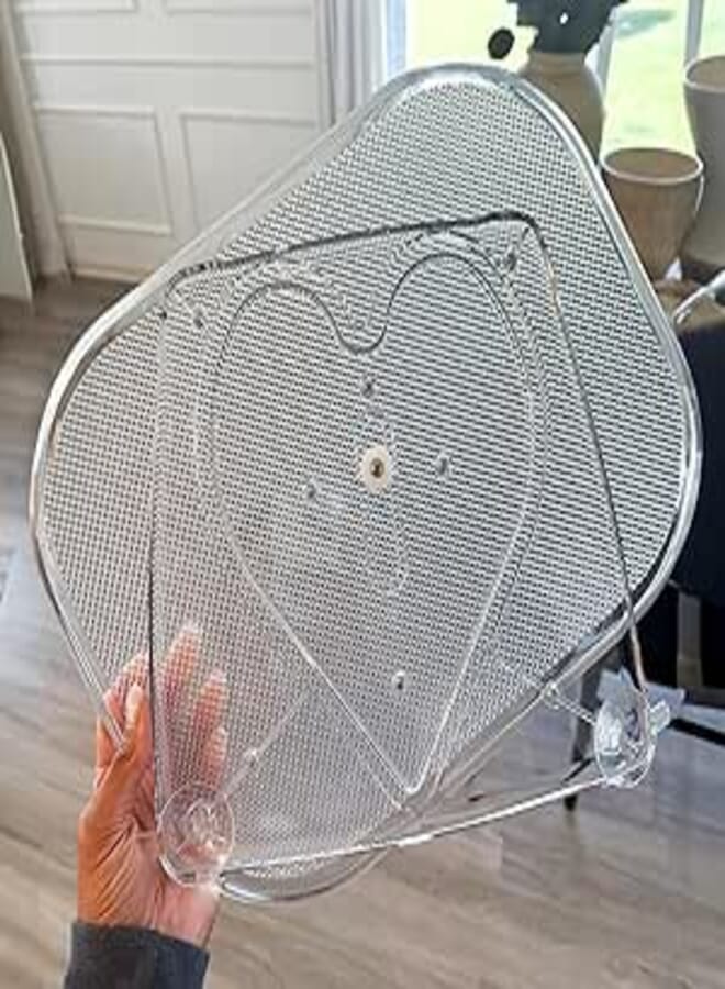 منظم الثلاجة الدوار من جوميلا، منظم ثلاجة مستطيل شفاف مقاس 15.67 بوصة، منظم تخزين للثلاجة، منظم دوار للخزانة، الطاولة، المخزن، المطبخ، سطح العمل (شفاف)