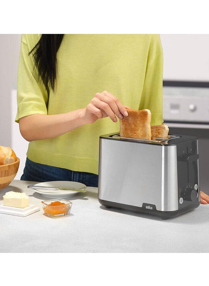 BRAUN PurShine Toaster, 8 browning settings, auto shut-off, BPA free 900 W HT 1510 BK Black - Image 4