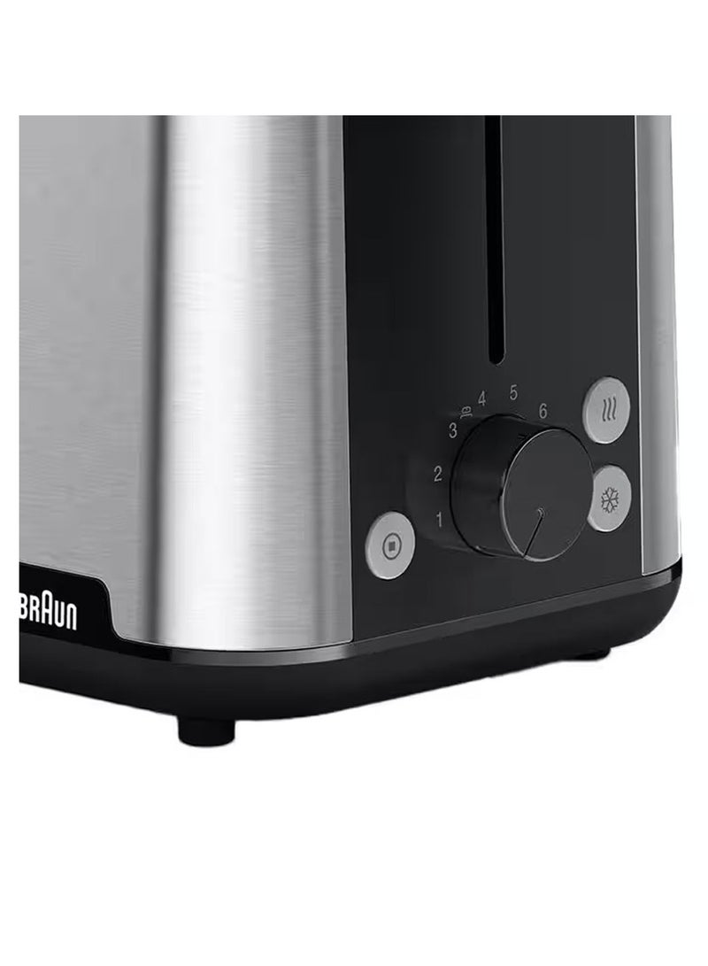 BRAUN PurShine Toaster, 8 browning settings, auto shut-off, BPA free 900 W HT 1510 BK Black - Image 2