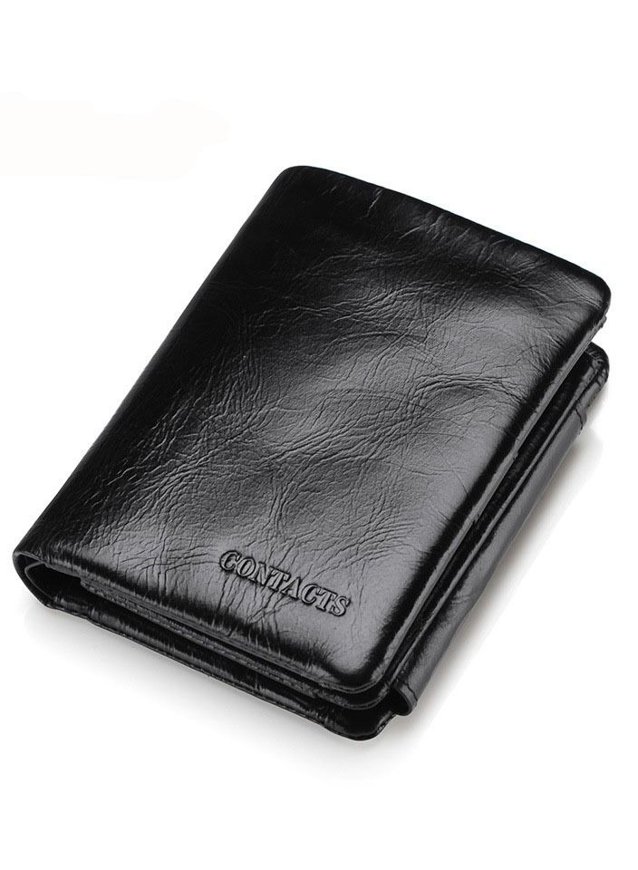 CONTACTS Three-Fold Fashionable Leather Men's Wallet - Image 1
