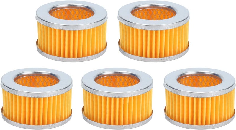 Aluminium Cotton Air Compressor Filter Kit, 5Pcs Replacement Filter Elements for Work Efficiency Improvement, Easy Installation for Air Compressor, Suitable 65mm Diameter - Image 1