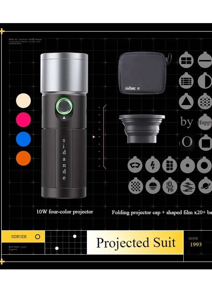 SIDANDE Videography Flashlight Zoomable Photography Fill Light Ambience Light with 1/4'' Thread for Camera Stand Cage