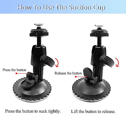 VOONOA Windshield Suction Cup Bracket Mount for 7 9 10.1 10.36 Inch Monitor Display, Fix The Monitor on Windshield Dash Board, Metal-Made, Adjustable Strong Load-Bearing Mount Holder - Image 4