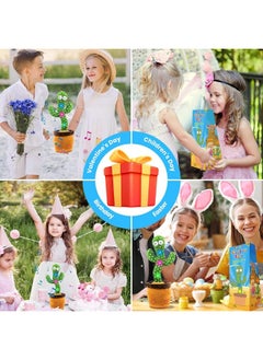 Ayeboovi Ayeboovi Dancing Talking Cactus Baby Toy, Mimicking Recording Toy Repeats What You Say, Singing 120 Songs Toddler Toys Easter Basket Stuffers Gifts for Kids Autism Toys for 3 4 5 6+ Year Olds  - Image 1