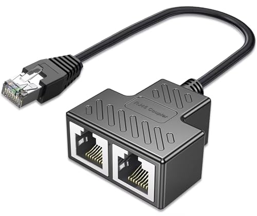 AKWOR Ethernet Splitter 1 to 2, RJ45 Network Splitter Starlink Ethernet Adapter, LAN Internet Cable Adapter for Cat 5/5e/6/7/8 Cable - Image 1