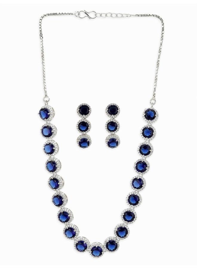 VOYLLA Sparkling Elegance Victorian Style CZ Jewellery Set  - Image 2
